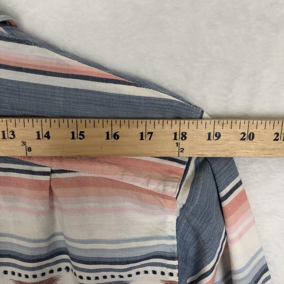 VTG KRAZY KAT Southwest Shirt Sz L Cotton Button Up Western Cowgirl Aztec L/S - Picture 9 of 9